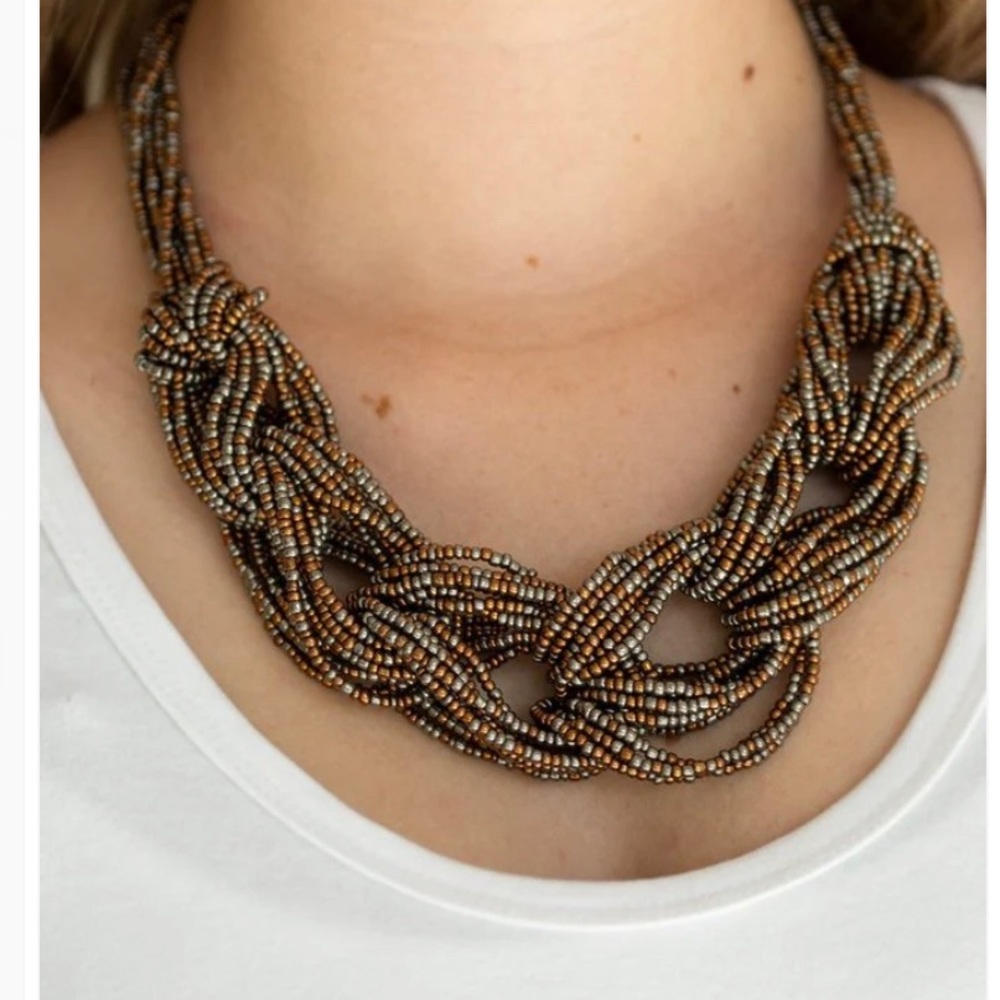 City Catwalk Brass Necklace